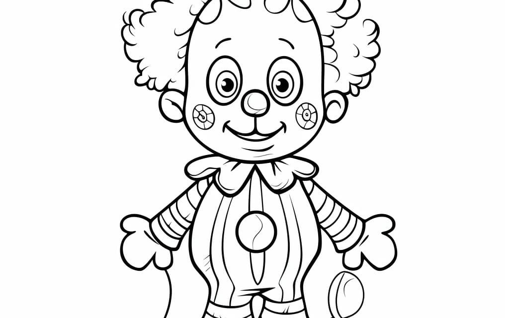 Coloriage clown à imprimer - Francais-rapide 🇫🇷