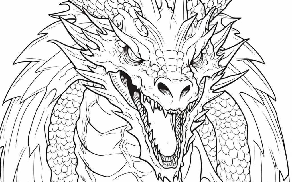 Coloriage dragon à imprimer - Francais-rapide 🇫🇷