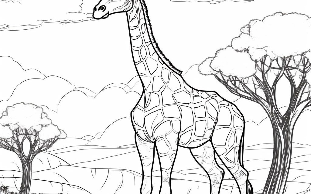 Coloriage Girafe à Imprimer Gratuit
