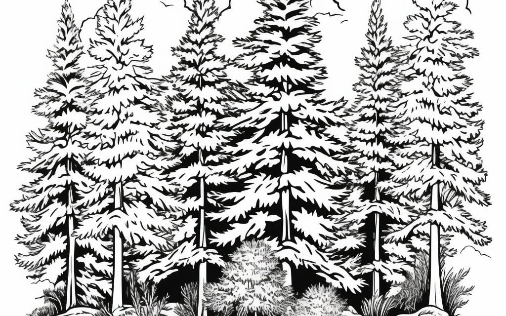 Dessin de sapin à imprimer - Francais-rapide 🇫🇷
