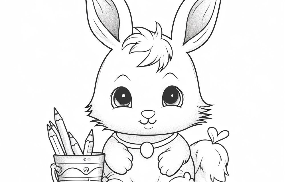 Dessin de lapin trop mignon à imprimer - Francais-rapide 🇫🇷
