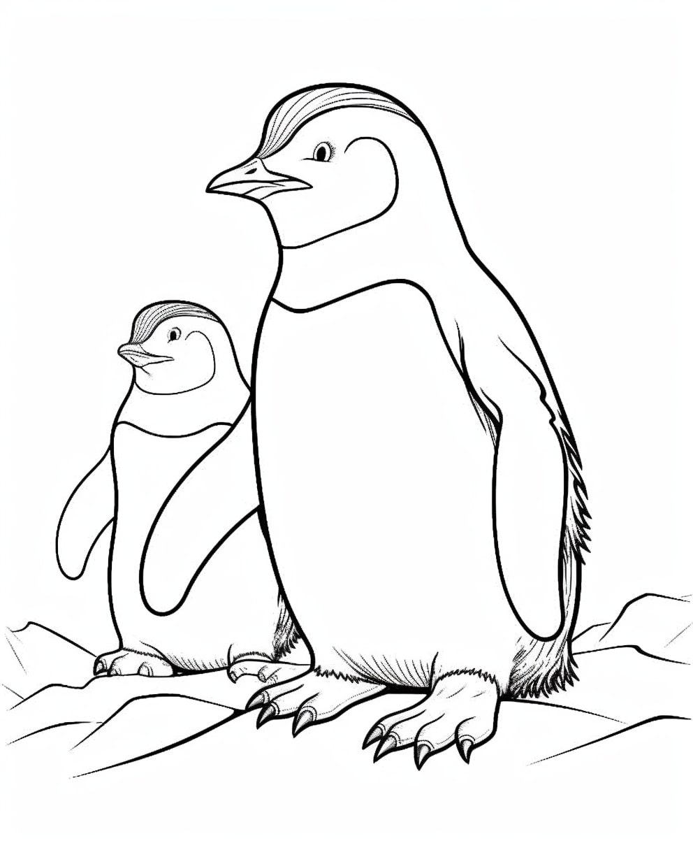 Dessin pingouin à imprimer - Francais-rapide 🇫🇷