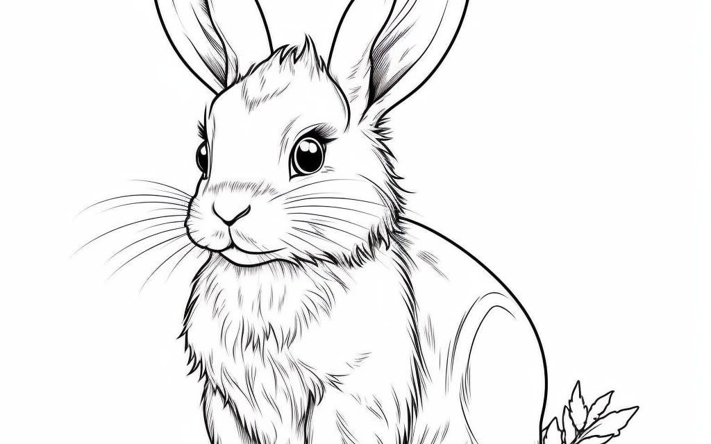 Coloriage lapin à imprimer - Francais-rapide 🇫🇷