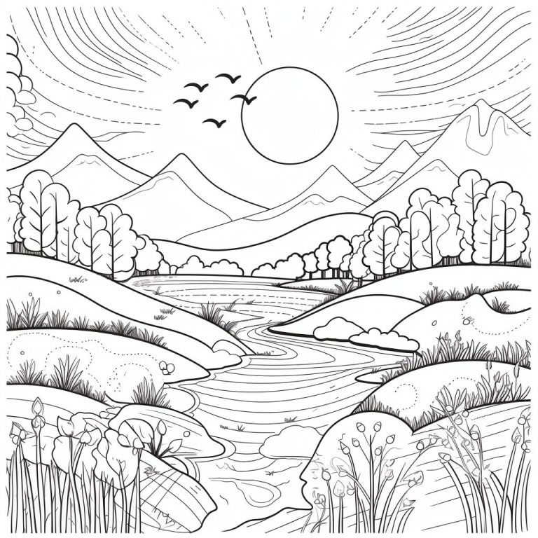Coloriage Paysage Imprimer Francais rapide Coloriage Paysage Imprimer Francais rapide