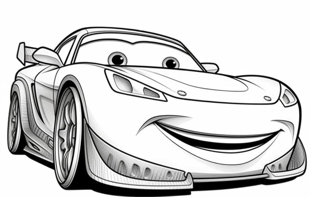 Coloriage à imprimer | Flash McQueen - Francais-rapide 🇫🇷
