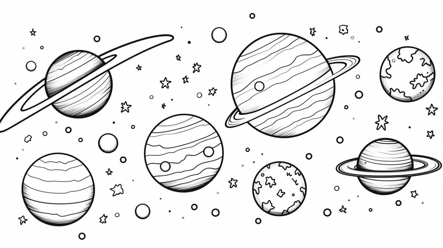 Planètes à colorier • Gratuit et imprimable Francaisrapide 🇫🇷 — free download
