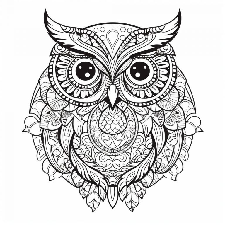 Tableaux de coloriage MANDALA CHOUETTE Tableaux de coloriage MANDALA CHOUETTE